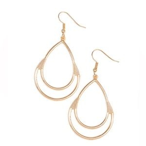 Paparazzi Simple Glisten Hook Gold Earrings, New w/Tag